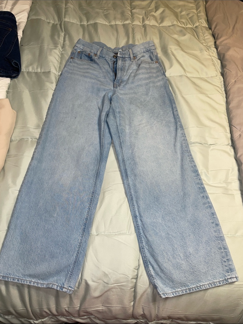 American Eagle Outfitters Light Blue Wide Leg Jeans